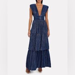 SABINA MUSAYEV JUDITH OPEN-BACK TIERED MAXI DRESS (XS / Petite)